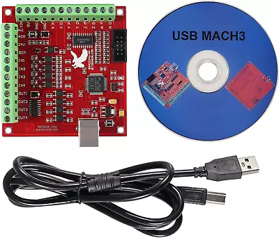 Mach3 USB Interface Board USB MACH3 100Khz Motion Controller Card Breakout Boar • $49.99