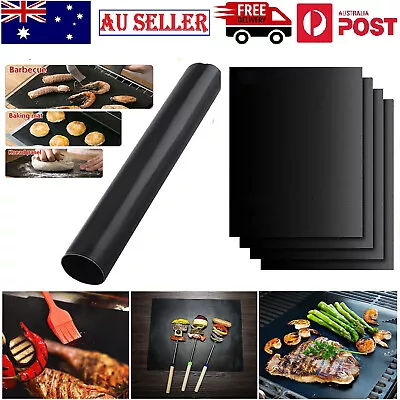 BBQ Grill Mat Heavy Duty Cooking Reusable Sheet Barbecue Mat Non-Stick • $15.99