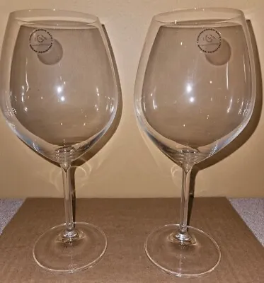 2 Vintage Lenox Long Stem Large Wine Glasses American By Design Goblets  • $27.95