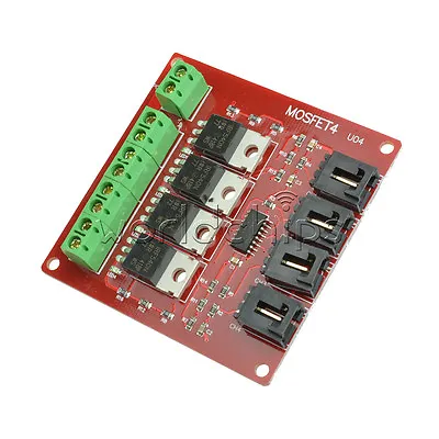 Four Channel 4 Route MOSFET Button IRF540 MOSFET Switch Module For Arduino W • $2.71