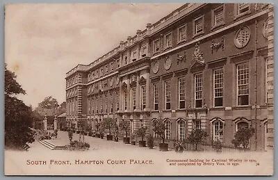 South Front Hampton Court Palace London England Postcard Postmark 1912 • £5