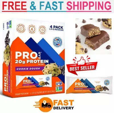 New PROBAR - Protein Bar Cookie Dough 20g Plant-Based Protein 4 Ct.Best Price • $10.50