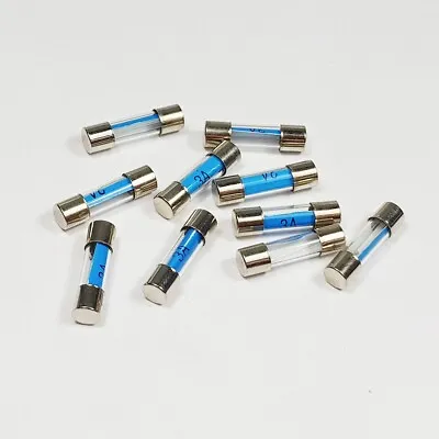 MINI GLASS FUSES RADIO  1  Amp  1.5  Amp 2 Amp 3amp  5amp  10Amp  20mm Long • £2.99