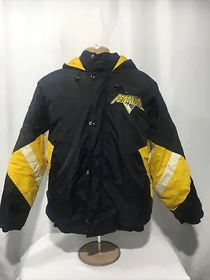 Vintage Pittsburgh Penguins Center Ice Starter Jacket NHL Hockey Puffer XL See** • $58.99