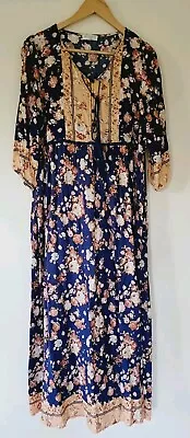 New U Collection Size 16 Maxi Dress Boho Floral • $15