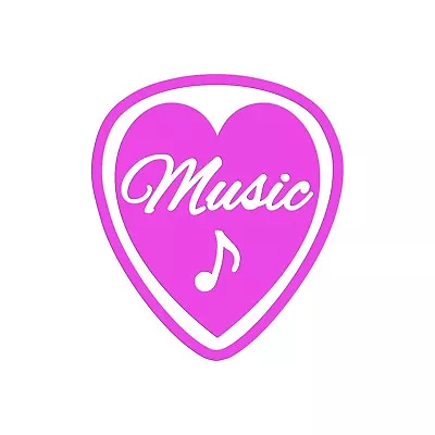 Music Love Sticker - Guitar Pick Shape Decal - Select Color Size • $4.47