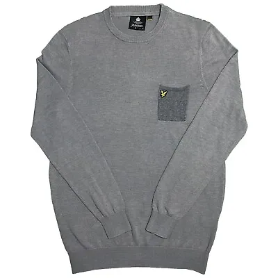 £15 • Buy Lyle And Scott Grey Pocket Sweater Medium