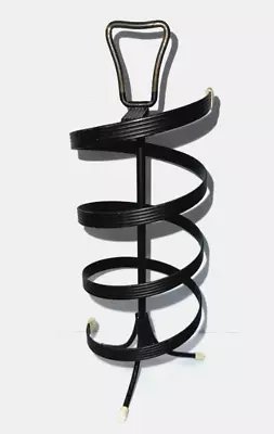 Vintage MCM Metal Spiral Revolving Clip Earring Stand Holder Display Black 9.5  • $29.95