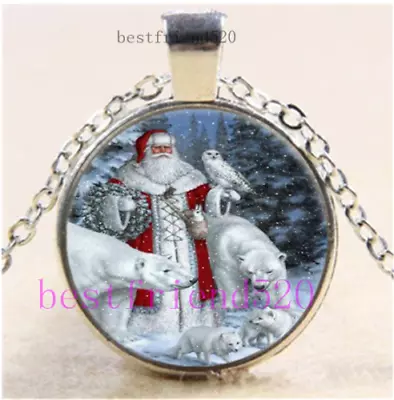 Sterling Silver 20  Necklace Pendant OWL SNOW SANTA CHRISTMAS BEAR Gold Bag  • $18.88