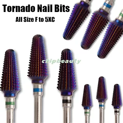 Carbide Nail Bit TORNADO (VOLCANO) /FLAME Nail Drill Bit 3/32  /Choose Any Size • $9.99