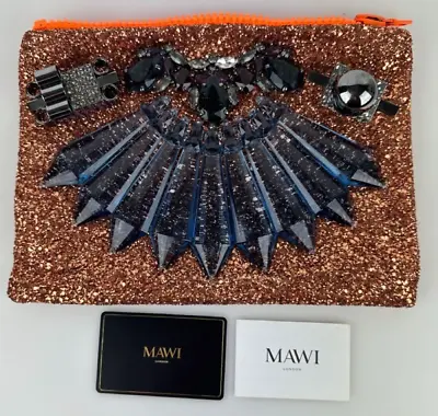 MAWI Made In England Rare Glitter Clutch Bag NNT • $237.99