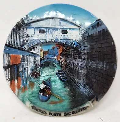 Bridge Of Sighs Venice Decorative Plate Approx. 6  Beautiful Colors Italy Souven • $24.99