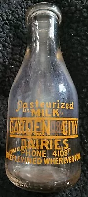 Vintage Garden City Dairies Missoula Montana One Quart ACL Milk Bottle • $19.99