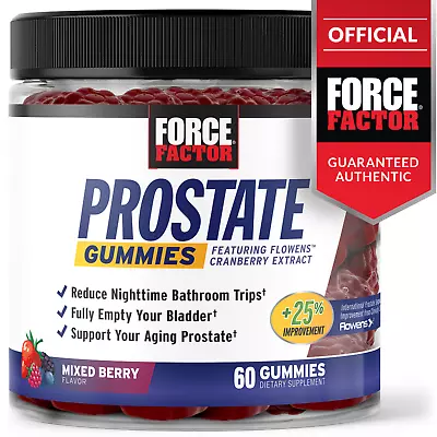$24.99 • Buy Force Factor Prostate Gummies Prostate Support Supplement W/ Saw Palmetto 