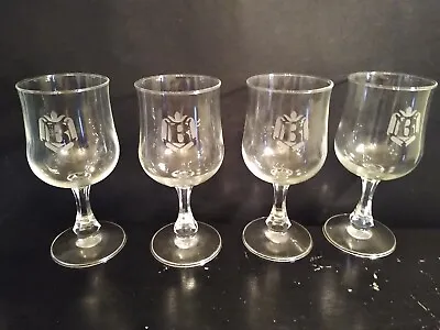 Set Of 4 Monogrammed Wine Glasses-B • $19.99