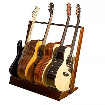 Guitar Stand Rack For Multiple Guitars 6 Holder Wood Guitar Stand Folding Gui... • $71.64