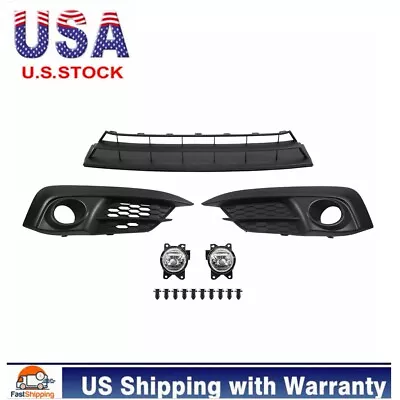 For 2016-2018 Honda Civic Sedan Front Upper Lower Grille/Foglights/Bezels Set • $43.90