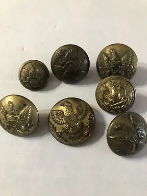 7 Vintage Military Buttons • $8