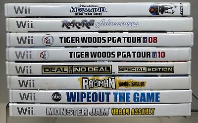 Lot Of 8 Wii Games Most CIB See Pics Rayman Monster Jam Tiger Woods Megamind • $19.99
