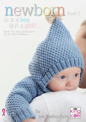 Newborn Baby Knits 2 Is It A Boy Is It A Girl King Cole DK Knitting Pattern Book • £6.99
