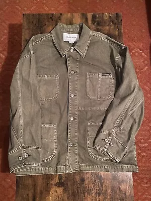 Vintage Calvin Klein Chore Jacket Green Mens XL • $50