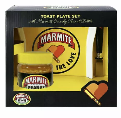 Marmite Toast Plate Gift Set Ceramic + Crunchy Peanut Butter (Best Before 02/21) • £21.99