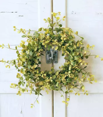 Pillar Candle Ring Bog Pimpernel Artificial Greenery Floral Wreath 4.5 Inch • $16.99