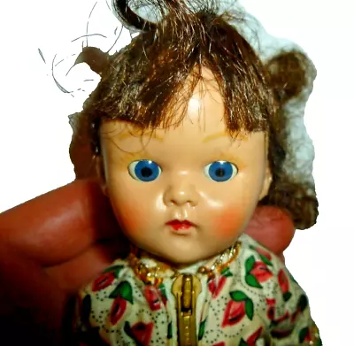 Vogue Ginny Doll Vintage Walker Brunette Talin Zipper 1953 • $245.84