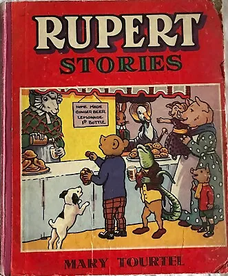 Original RUPERT STORIES Mary Tourtel 1946 Large Annual Style Hardback Collectors • £8.95