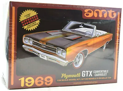 AMT '69 Plymouth GTX Convertible Cabriolet 1:25 Scale Plastic Model Car Kit 1137 • $27.99