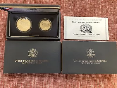 1991 Mount Rushmore Anniversary Commemorative Two Coin PROOF Set • $35