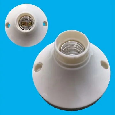 2x Small Edison Screw Socket SES E14 Light Bulb Holder Lamp Surface Fixing • £6.99