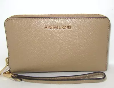 Michael Kors Jet Set Large Flat Multifunction Phone Case Camel Wallet NWT$128 • $74.99