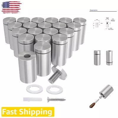 Reliable 1-Inch Stainless Steel Standoffs For Artworks And Displays - Pack Of 20 • $29.99