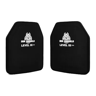 IRON ARMADILLO® Level III++ 10 X12  Stand Alone Ceramic Rifle Armor Plate PAIR • $295.99