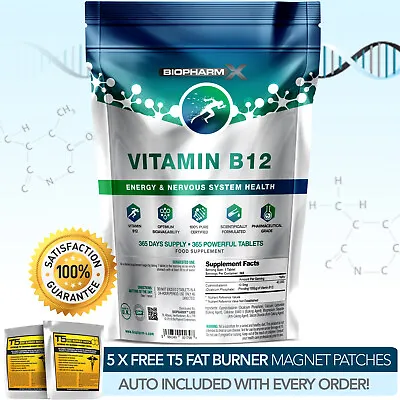 Vitamin B12 - 1000mcg Strongest Pharma Grade - Fatigue Tiredness Immune Strength • £11.99