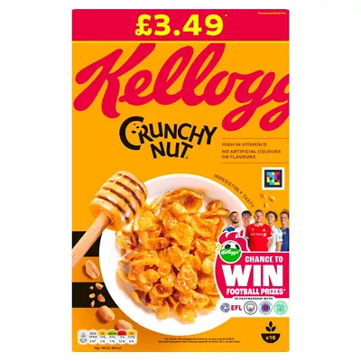 Kellogg's Crunchy Nut Breakfast Cereal 500g Case Of 8 -Free Postage • £25.99