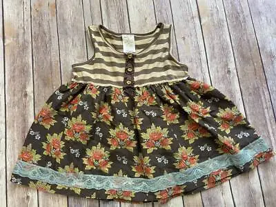 Matilda Jane Size 8 Field Trip Jane Exclusive Sara Top Floral Stripes B8 • $24.99