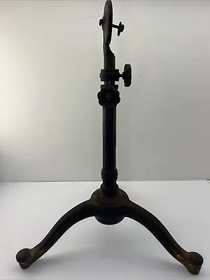 Antique Adjustable Height  Cast Iron Industrial Drafting Table Base Stand • $500