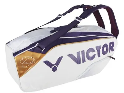 Victor BR9213 TTY AJ 6 Racket Bag - Bright White / Medium Purple • £119.99