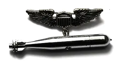 Sterling Military Pilot Aviator Wings 1.5  Brooch Pin Steel Submarine 2  Torpedo • $49.99