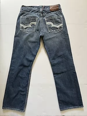 Big Star Buckle Voyager Straight Relaxed Distressed Med-Wash Mens Jeans Size 32R • $24.99