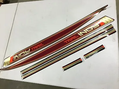 NOS Polaris Hood Decals 84 Indy Trail Vintage Bumper Stripes Snowmobile Lot • $64