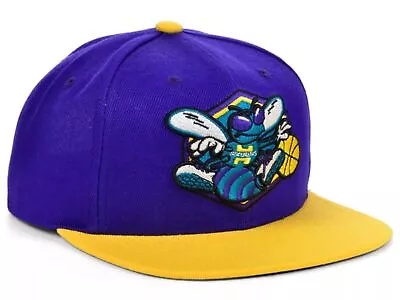 Mitchell & Ness Purple/Yellow NBA Charlotte Hornets HWC Core Basic Snapback - • $33.55