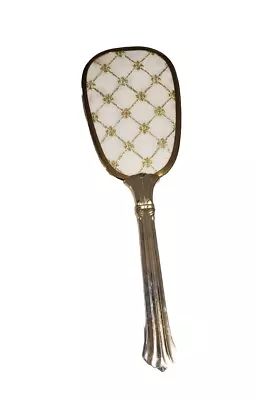 Hairbrush Vintage 1940's W/ Gold Colored. Nylon Brush Removal For Cleaning 10 In • $15