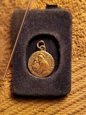 Vtg. St . Anthony Copper Pendant.. Pre-owned   Antique Authentic Vatican Relic. • $120.56