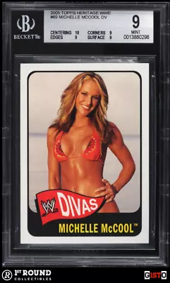 POP 1: Michelle McCool RC BGS 9: 2005 Topps Heritage WWE (DV) Rookie Card Gisto • $52.49