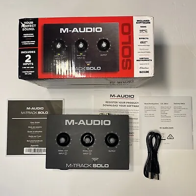 M-Audio M-Track Solo 2-Channel USB Interface Streaming And Podcasting • $39.95