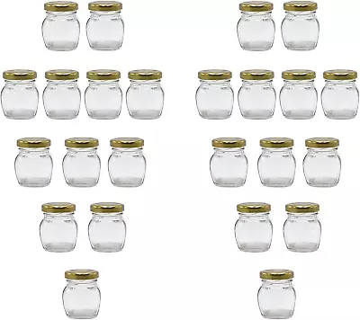 U-Pack 2Oz Glass Jar With Gold Lid For Honey Jam Spice Pack Of 24 Sets • $24.99