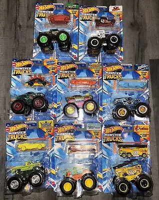 8 X Hot Wheels Monster Trucks Bundle 1:64 Scale Full Complete Set Of 8 BRAND NEW • £25.99